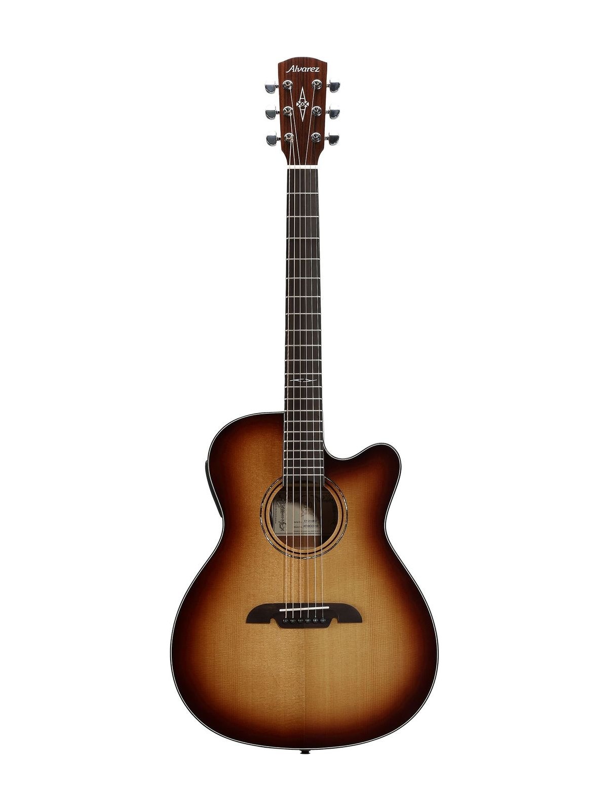 Alvarez Artist AF60CE acoustic-electric guitar in glossy shadowburst finish