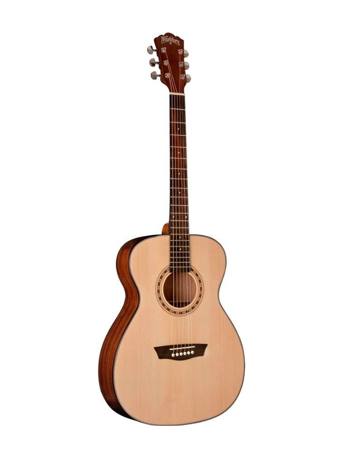 Washburn Apprentice F5 folk acoustic guitar with a natural gloss spruce top